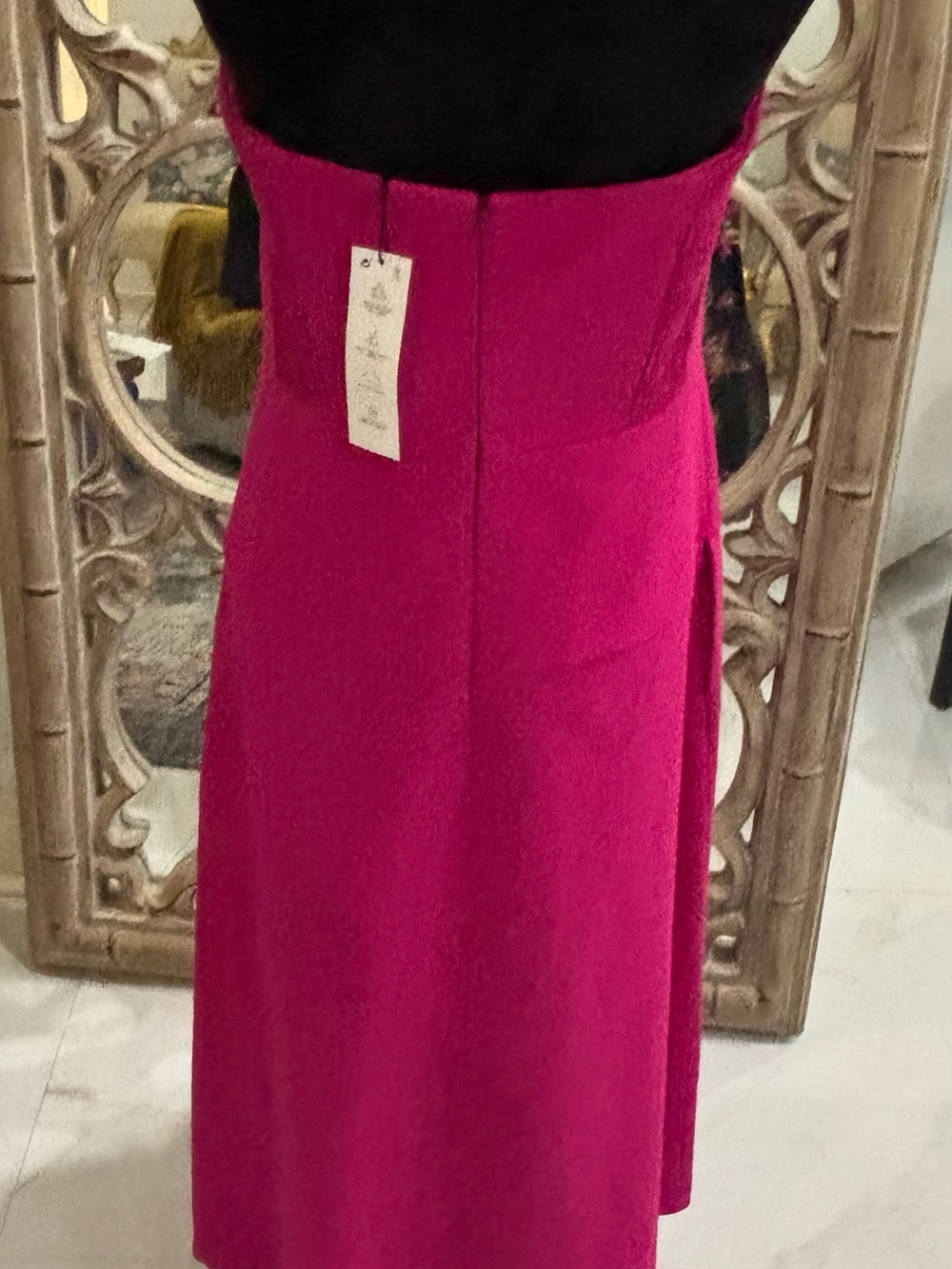 Zara Strapless Fuchsia Midi Dress - Picture 3 of 3